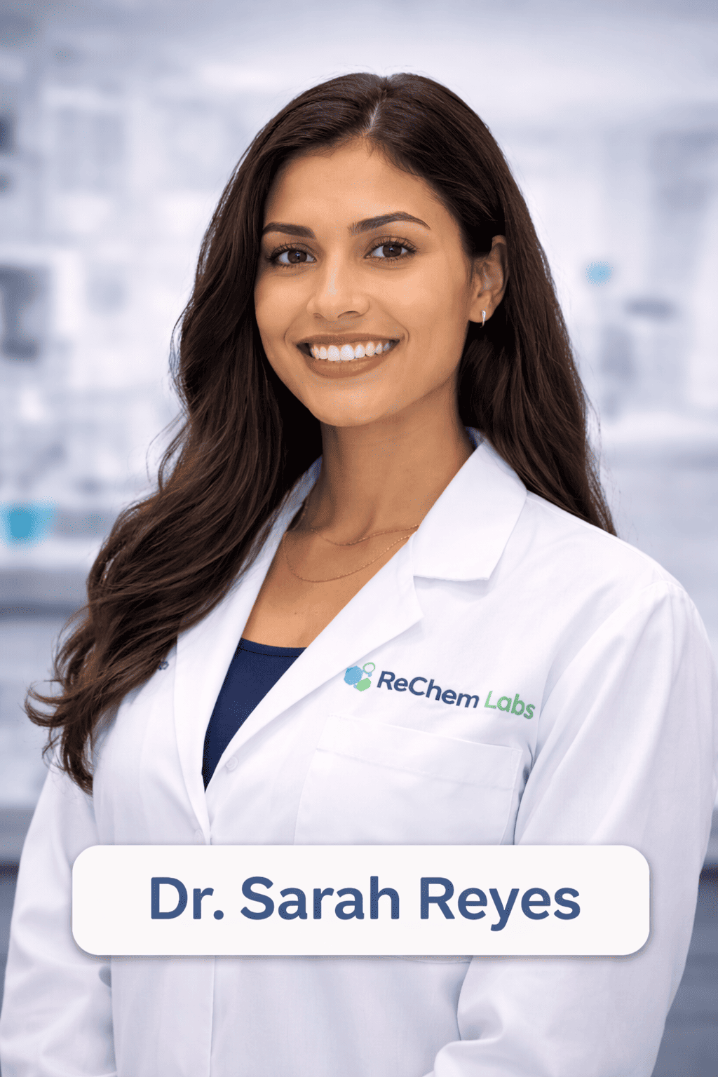 Dr. Sarah Reyes, Chief Scientific Officer of ReChem Labs
